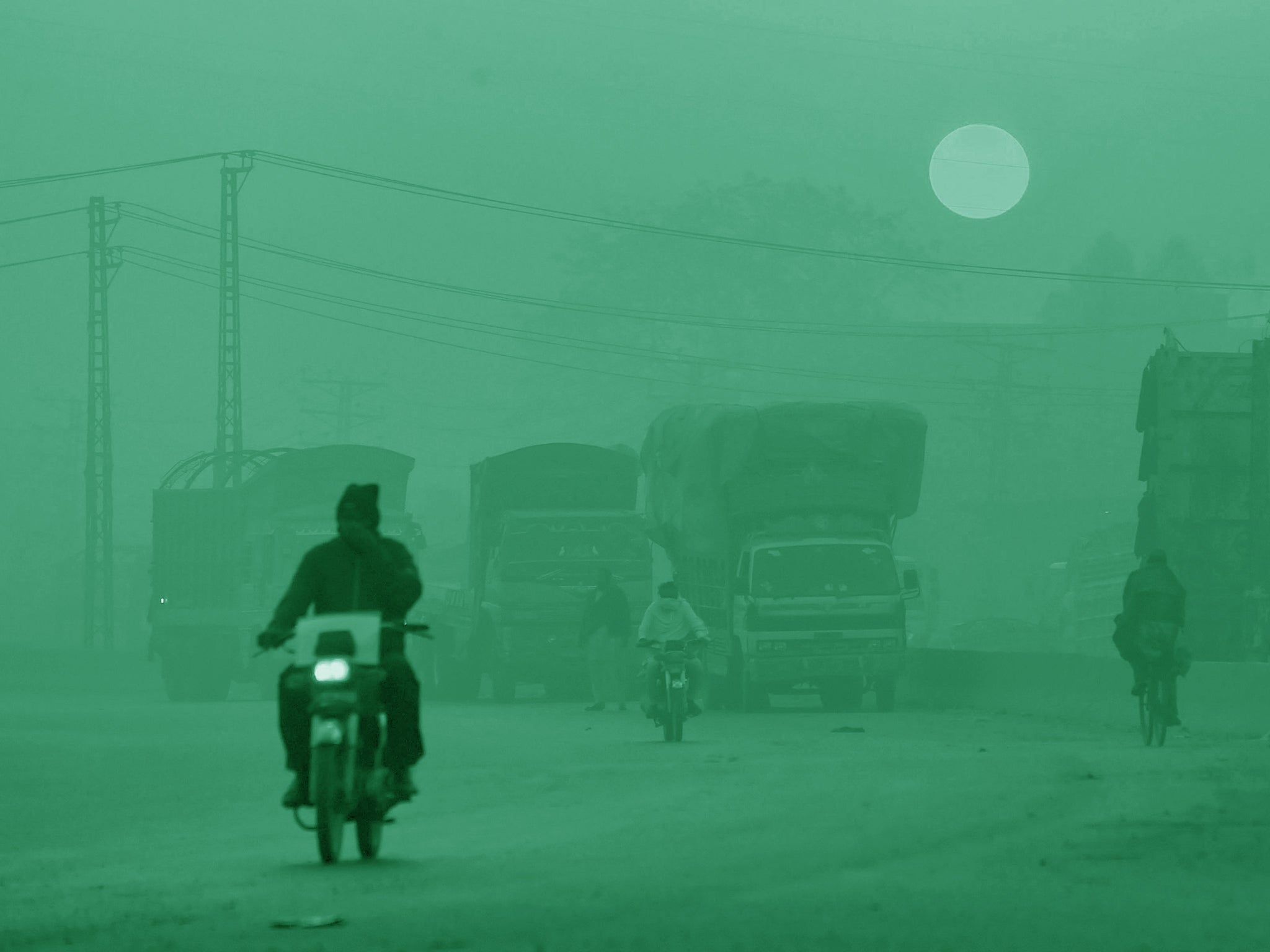 <p>A smog-filled Lahore, Pakistan</p>